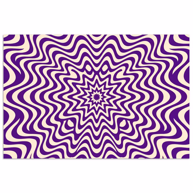 Poster - Abstract - Waves - Optical - Modern - Purple — 1
