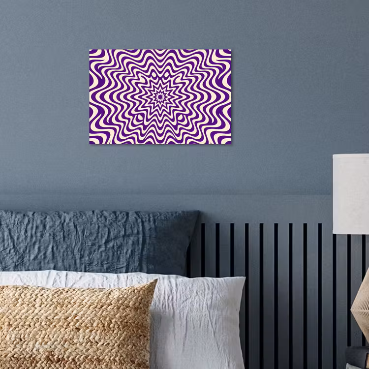 Poster - Abstract - Waves - Optical - Modern - Purple — 3