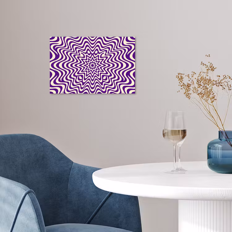 Poster - Abstract - Waves - Optical - Modern - Purple — 4