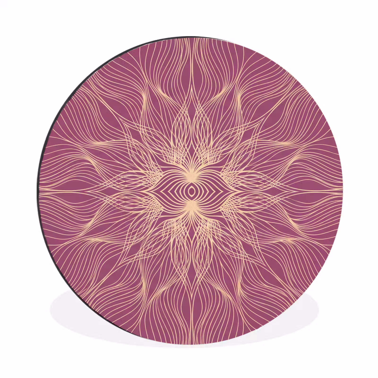 Wall circle - Aluminum - Lines - Pattern - Abstract — 1