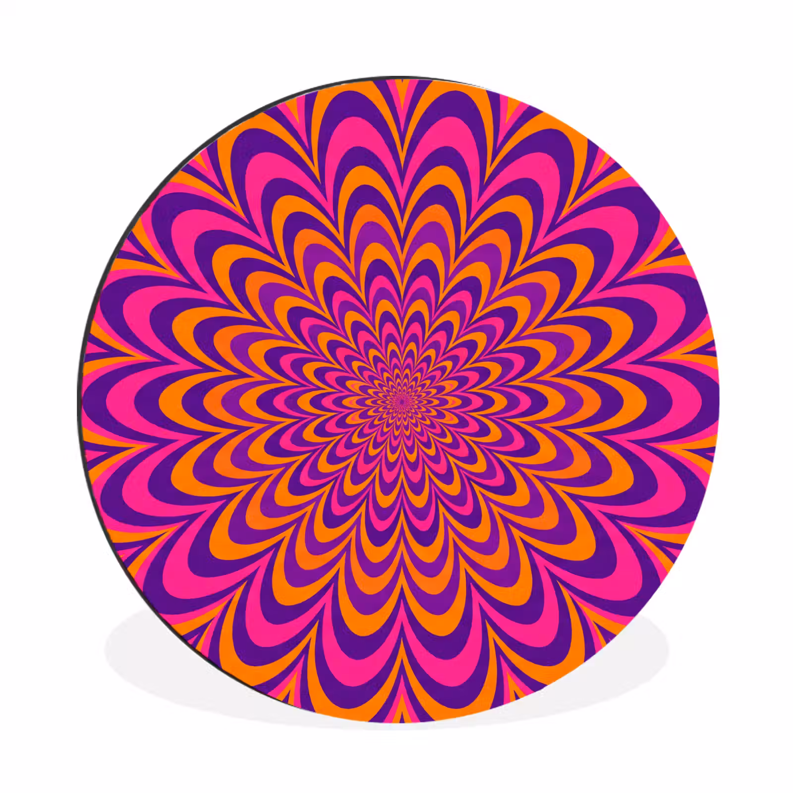 Wall circle - Aluminum - Pattern - Optical - Colorful — 1