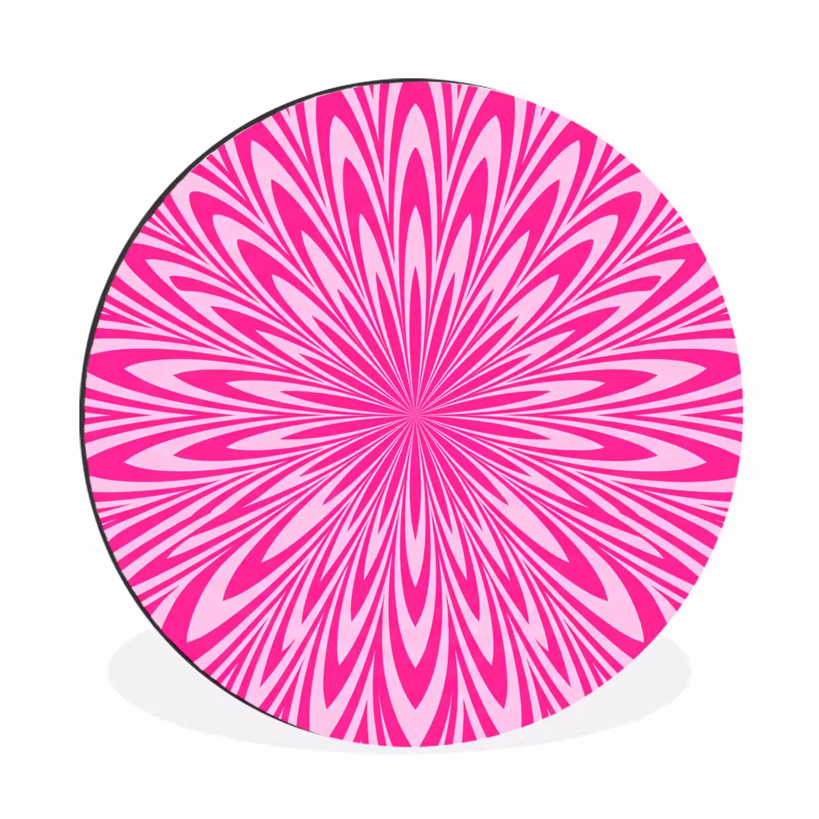 Wall circle - Aluminum - Pattern - Optical - Pink — 1