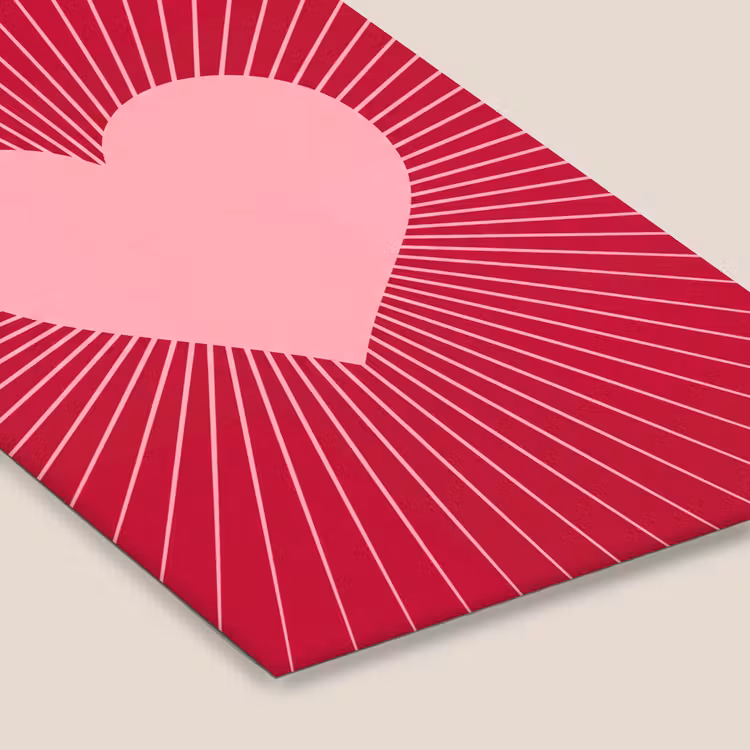 Framed Prints - Heart - Rays - Love - Abstract - Pink — 6