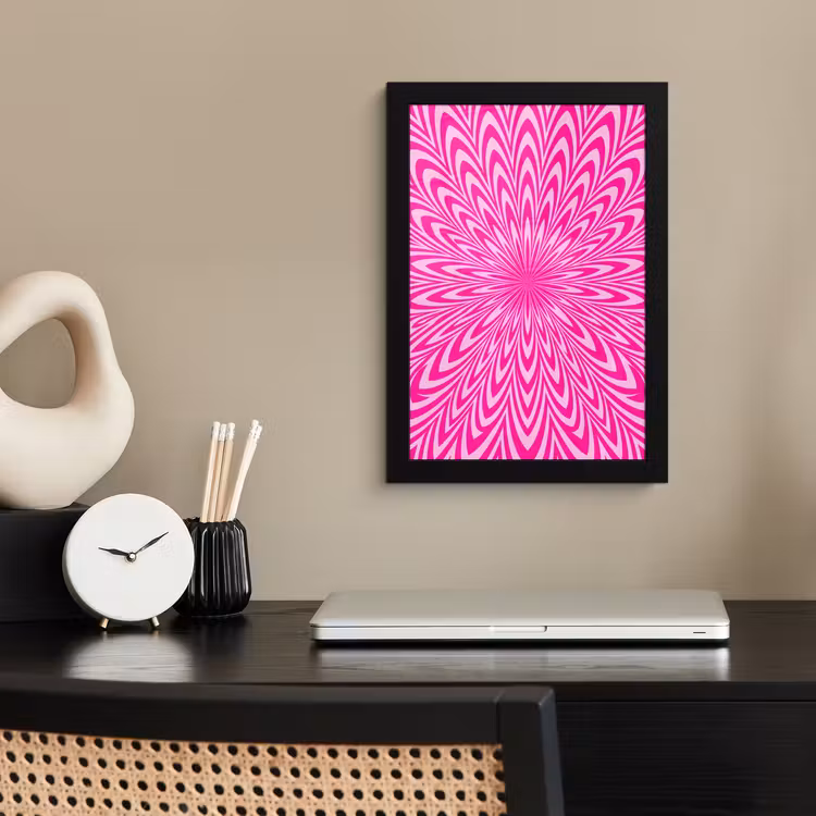 Framed Prints - Pattern - Optical - Pink — 2