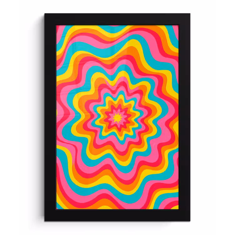 Framed Prints - Pattern - Wavy - Colorful — 1