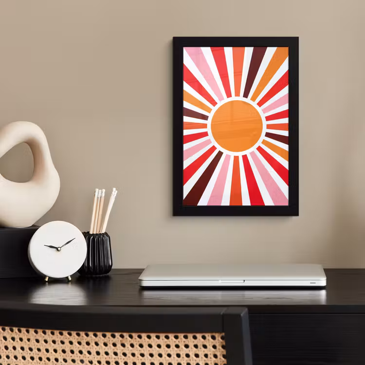Framed Prints - Sun - Rays - Abstract - Colorful — 2