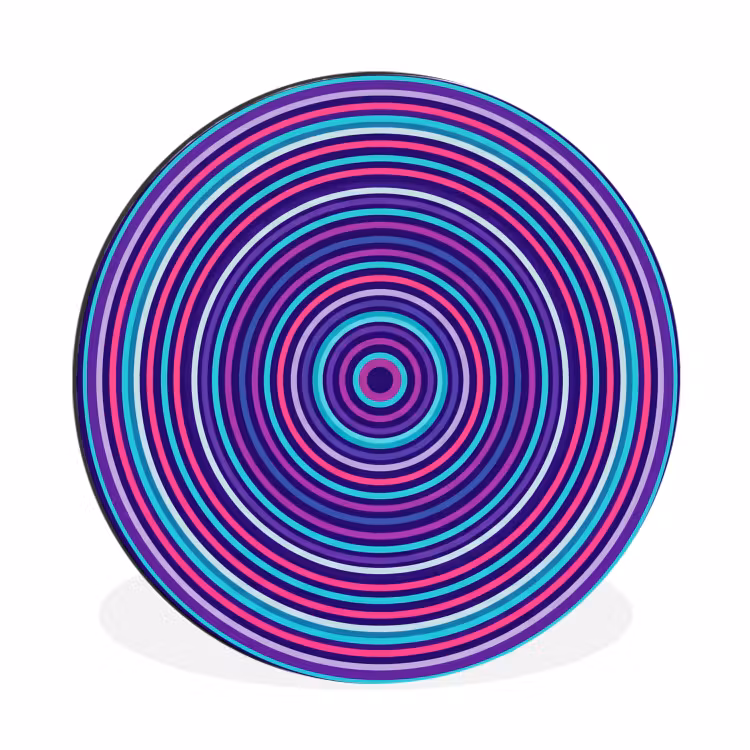 Wall circle - Aluminum - Abstract - Circles - Colorful — 1