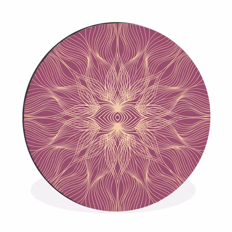 Wall circle - Aluminum - Lines - Pattern - Abstract — 1