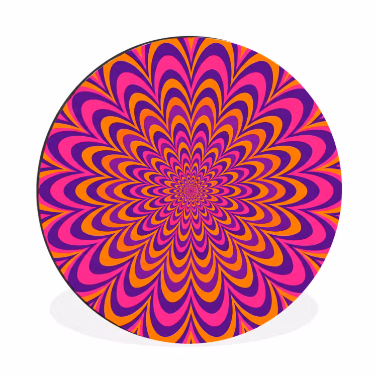 Wall circle - Aluminum - Pattern - Optical - Colorful — 1