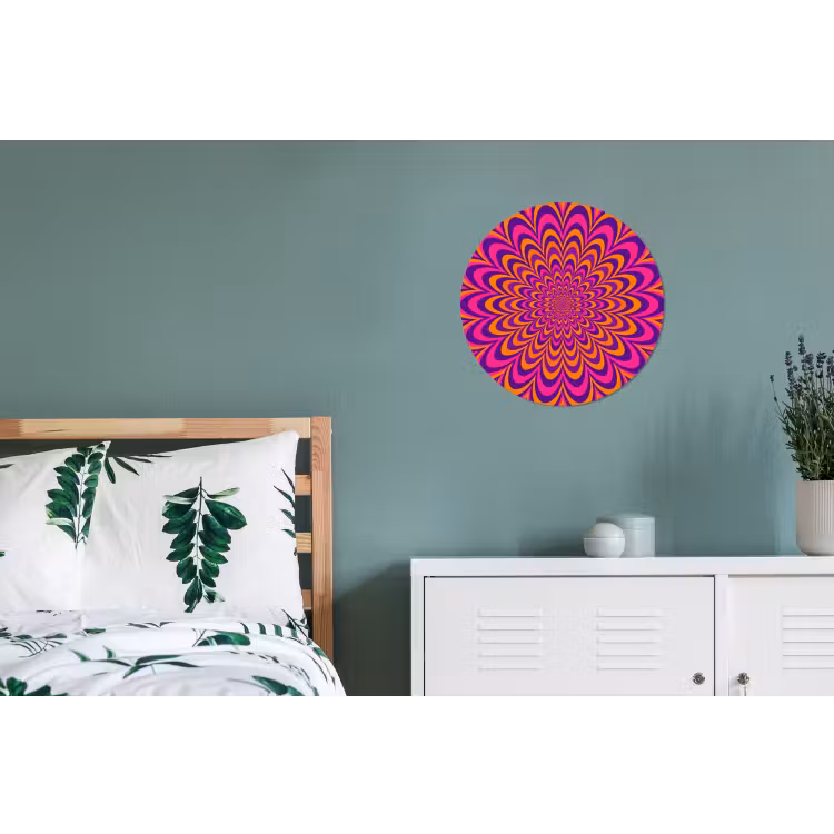 Wall circle - Aluminum - Pattern - Optical - Colorful — 4