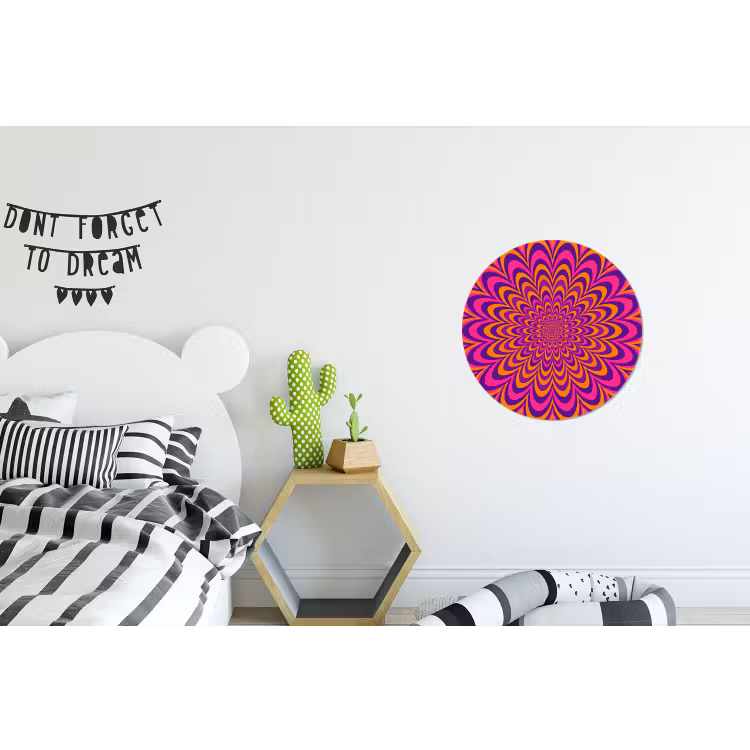 Wall circle - Aluminum - Pattern - Optical - Colorful — 5
