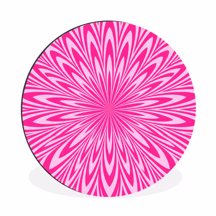 Wall circle - Aluminum - Pattern - Optical - Pink — 1