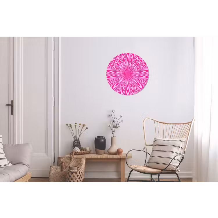 Wall circle - Aluminum - Pattern - Optical - Pink — 2