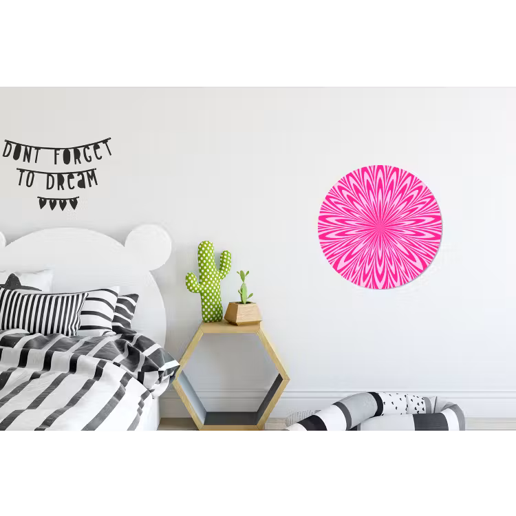 Wall circle - Aluminum - Pattern - Optical - Pink — 5