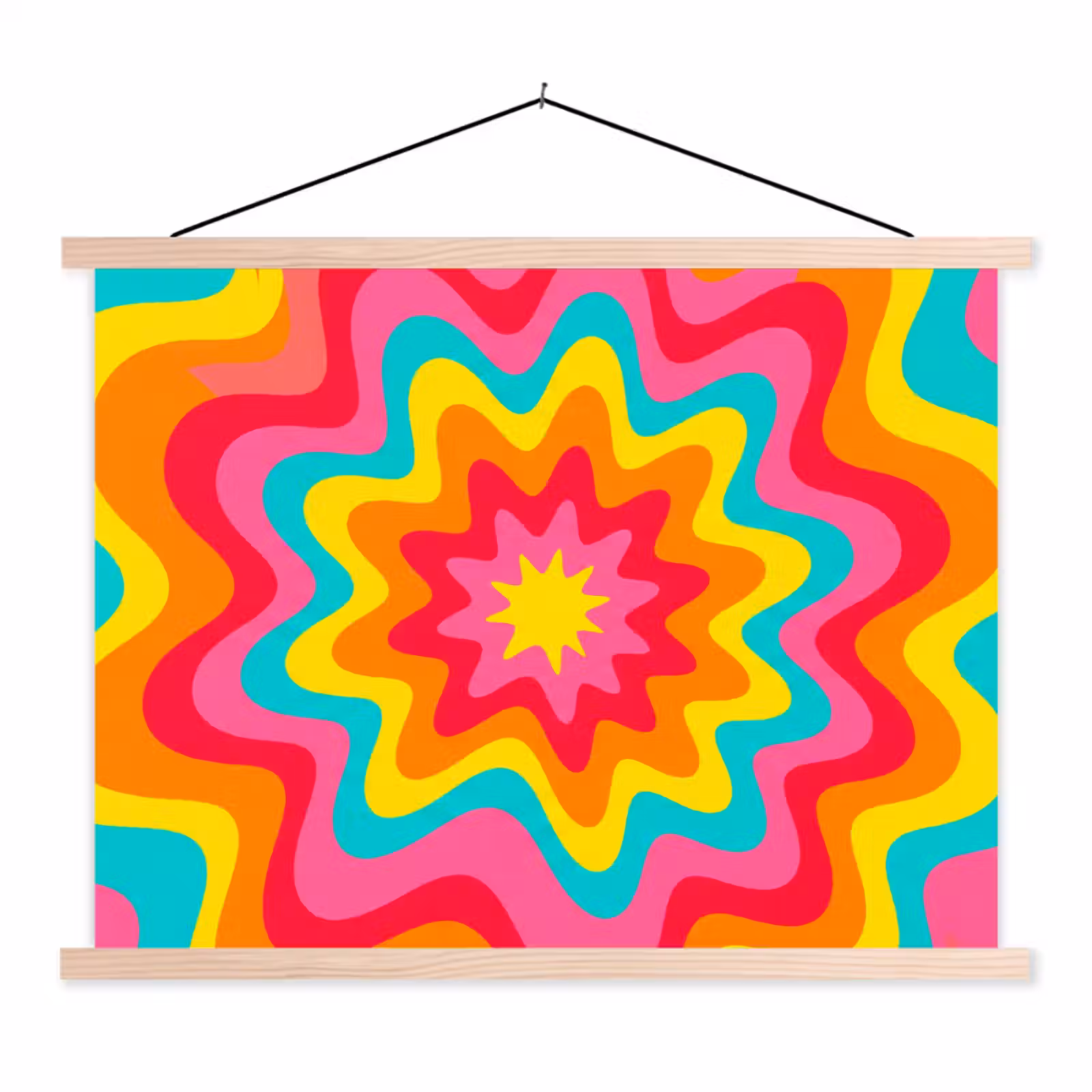 Hanging Poster - Pattern - Wavy - Colorful — 1