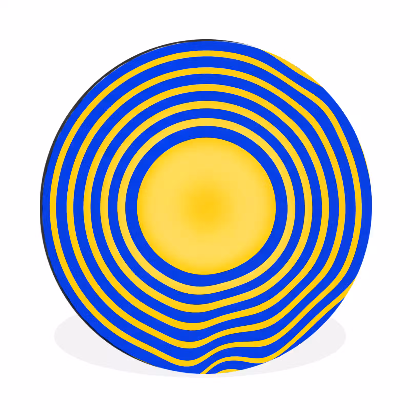 Wall circle - Aluminum - Abstract Pattern - Blue — 1
