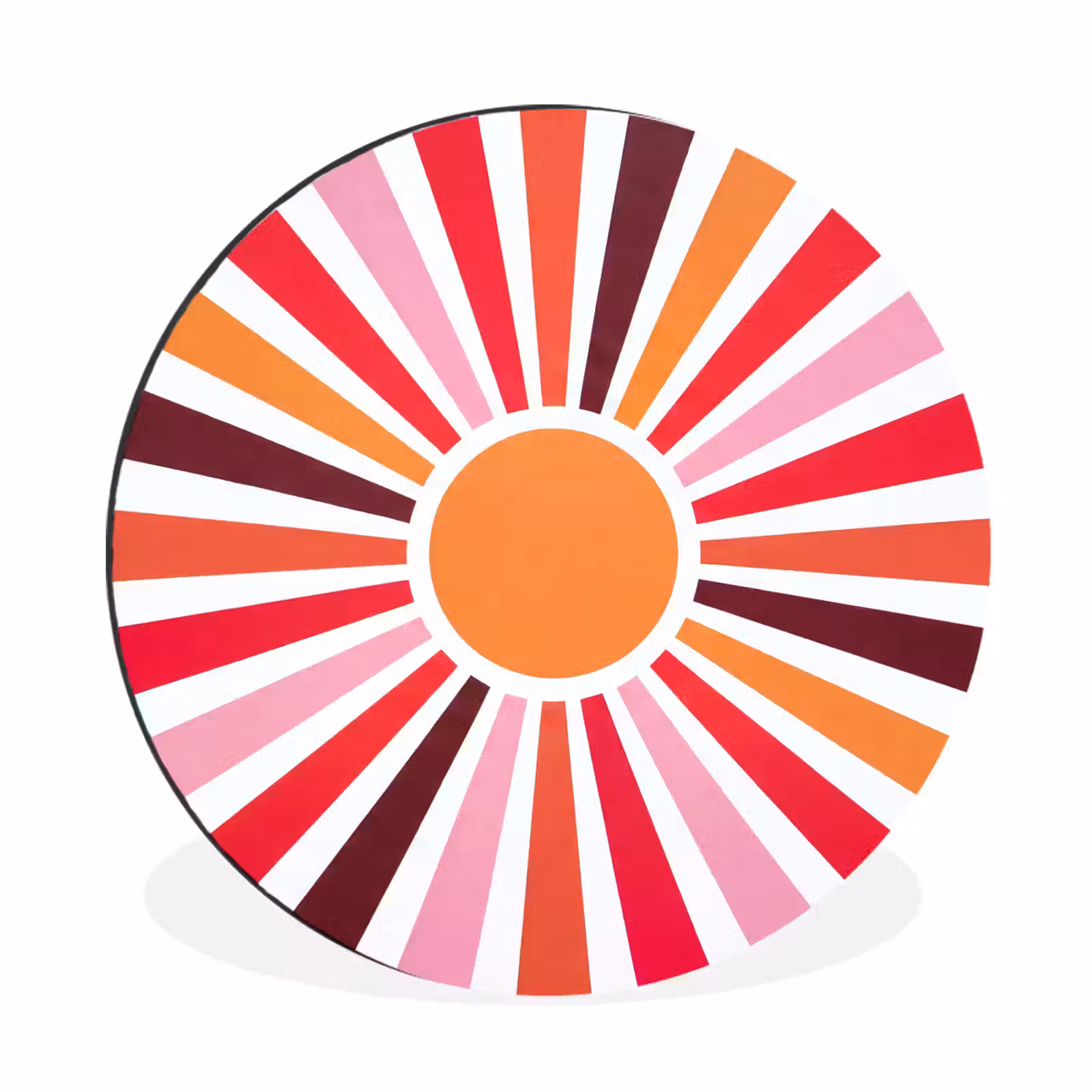 Wall circle - Aluminum - Sun - Rays - Abstract - Colorful — 1