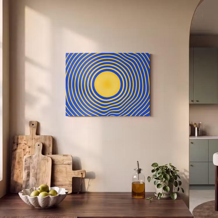 Acoustic Panel - Abstract Pattern - Blue — 3