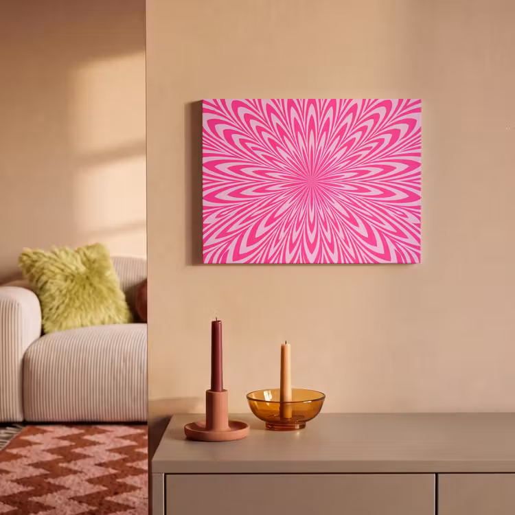 Acoustic Panel - Pattern - Optical - Pink — 2