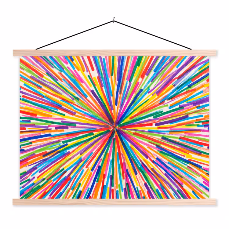 Hanging Poster - Lines - Colorful - Abstract — 1