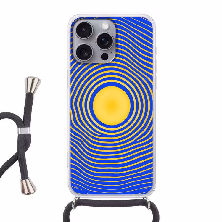 Phone case crossbody - Abstract Pattern - Blue — 1