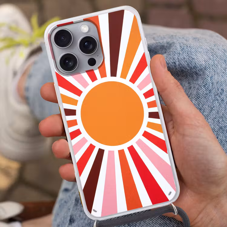 Phone case crossbody - Sun - Rays - Abstract - Colorful — 2