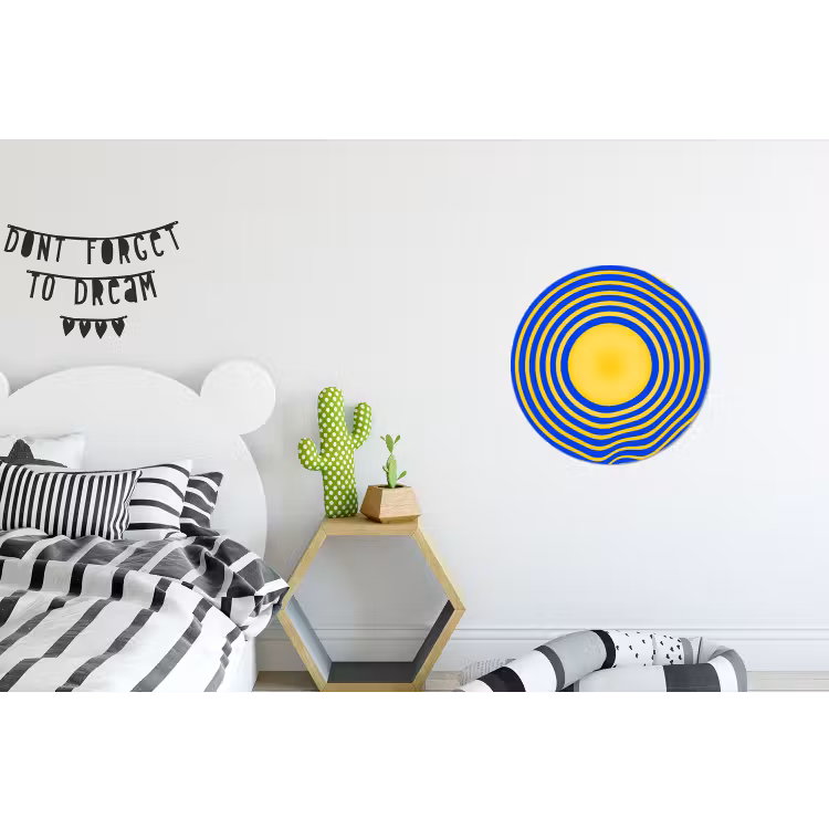 Wall circle - Aluminum - Abstract Pattern - Blue — 5