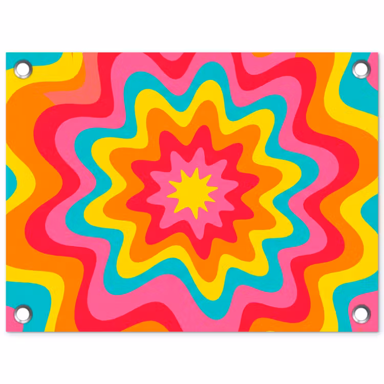 Garden Poster - Pattern - Wavy - Colorful — 1