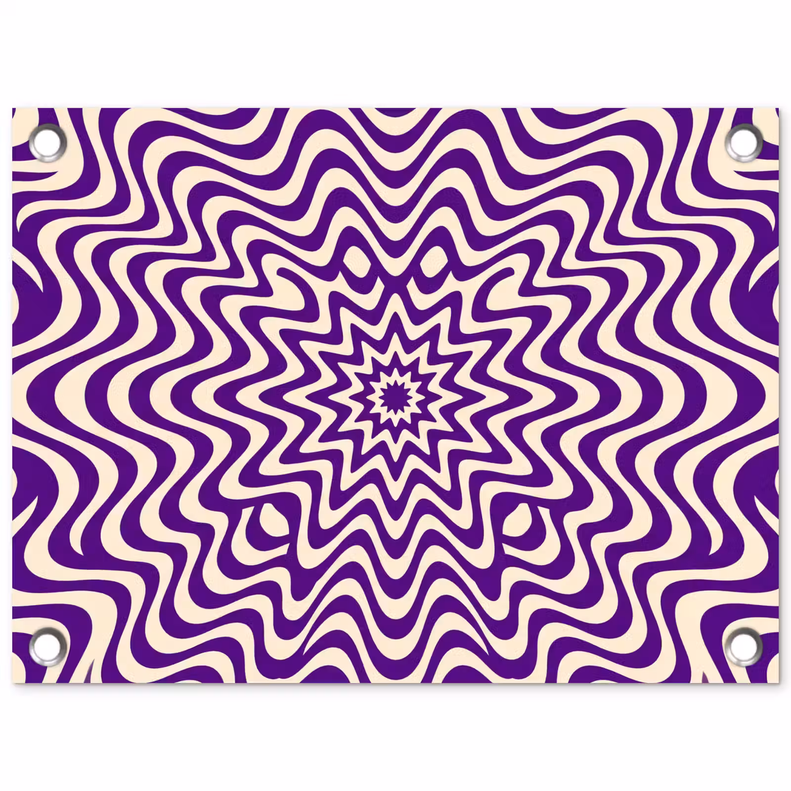 Garden Poster - Abstract - Waves - Optical - Modern - Purple — 1