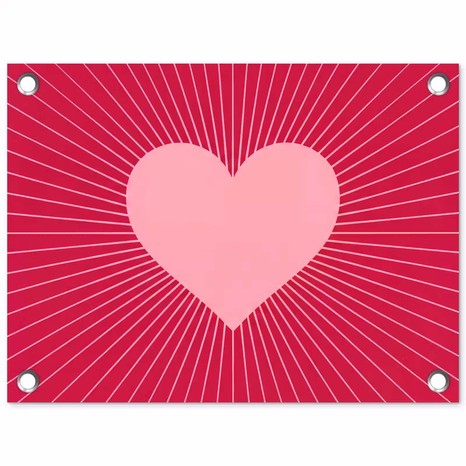 Garden Poster - Heart - Rays - Love - Abstract - Pink — 1
