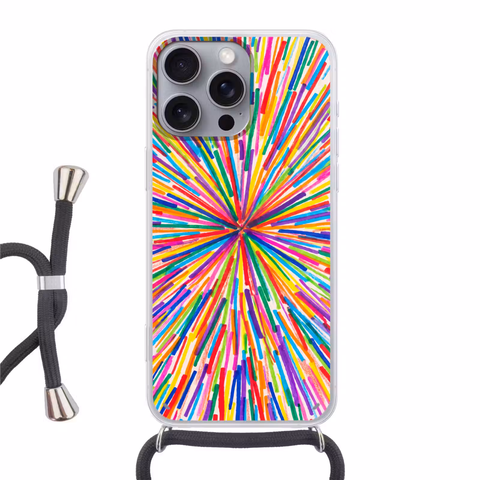 Phone case crossbody - Lines - Colorful - Abstract — 1