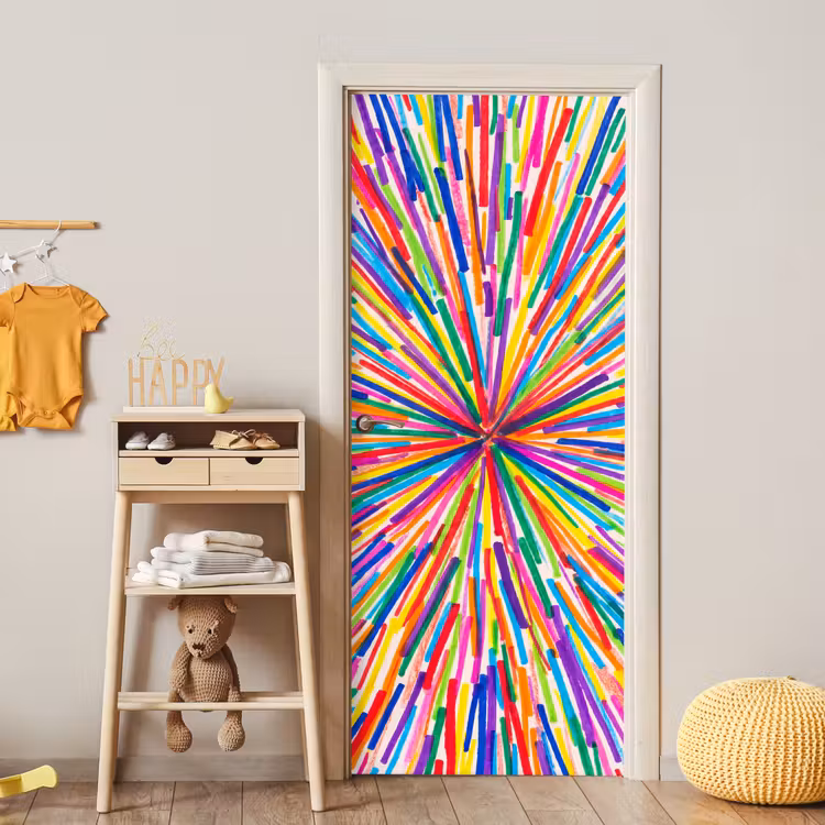 Door sticker - Lines - Colorful - Abstract — 5