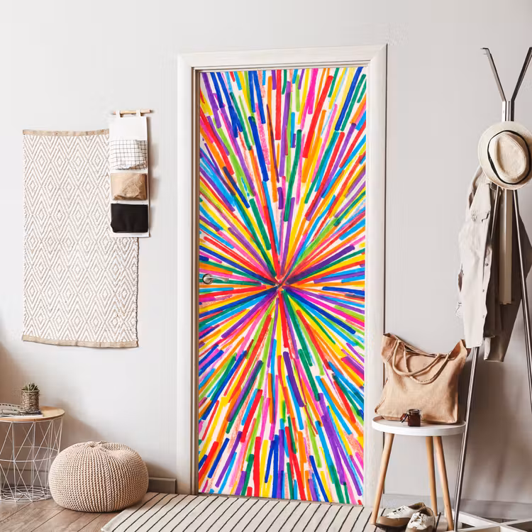 Door sticker - Lines - Colorful - Abstract — 7