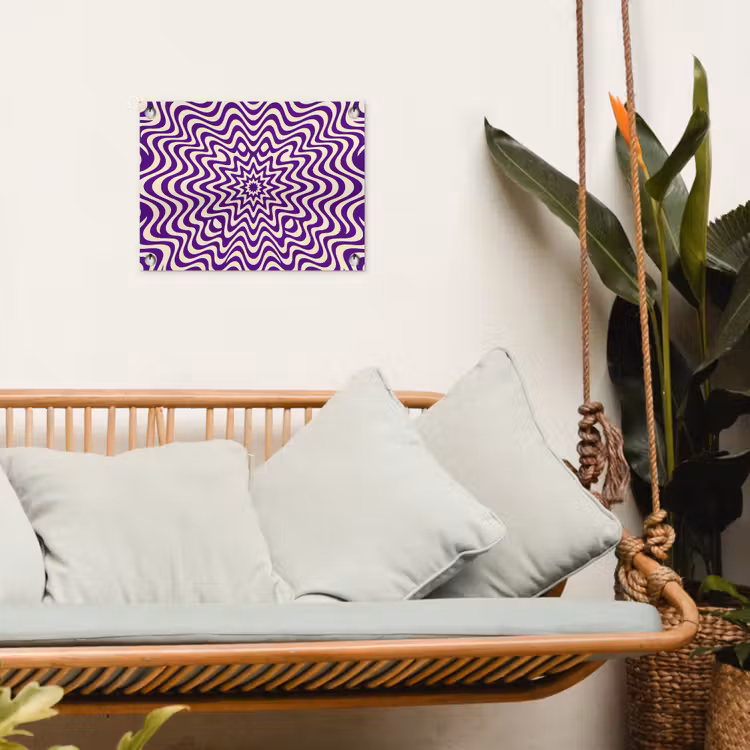 Garden Poster - Abstract - Waves - Optical - Modern - Purple — 5