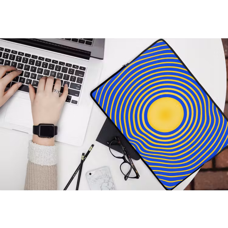 Laptop Sleeve - Abstract Pattern - Blue — 3