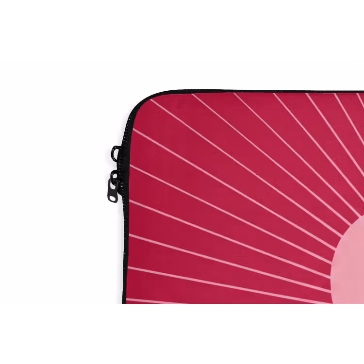 Laptop Sleeve - Heart - Rays - Love - Abstract - Pink — 5