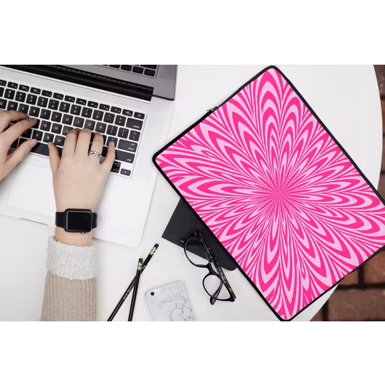 Laptop Sleeve - Pattern - Optical - Pink — 3