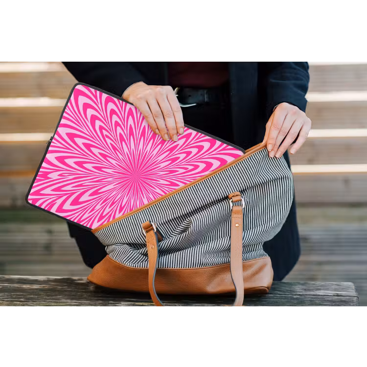 Laptop Sleeve - Pattern - Optical - Pink — 4