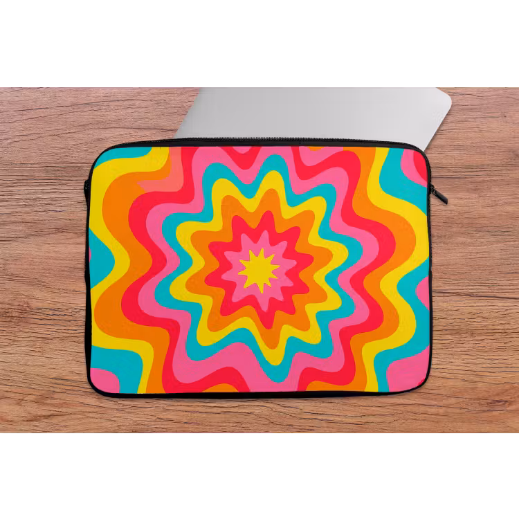 Laptop Sleeve - Pattern - Wavy - Colorful — 2