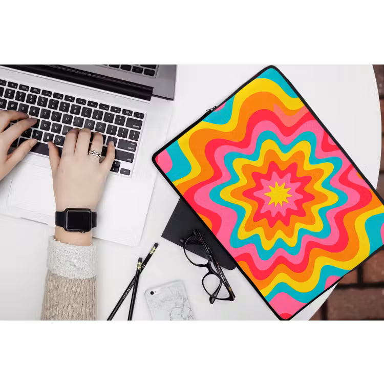 Laptop Sleeve - Pattern - Wavy - Colorful — 3