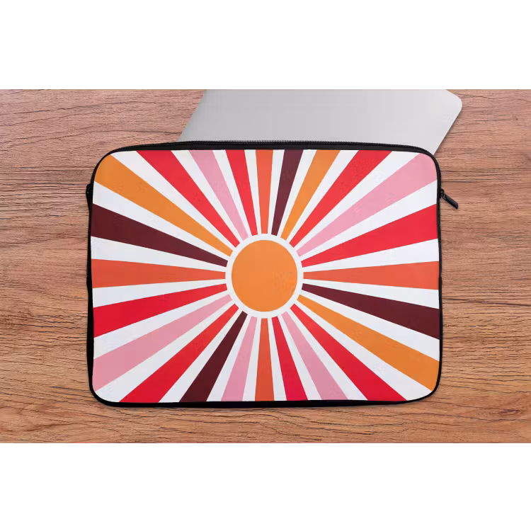 Laptop Sleeve - Sun - Rays - Abstract - Colorful — 2