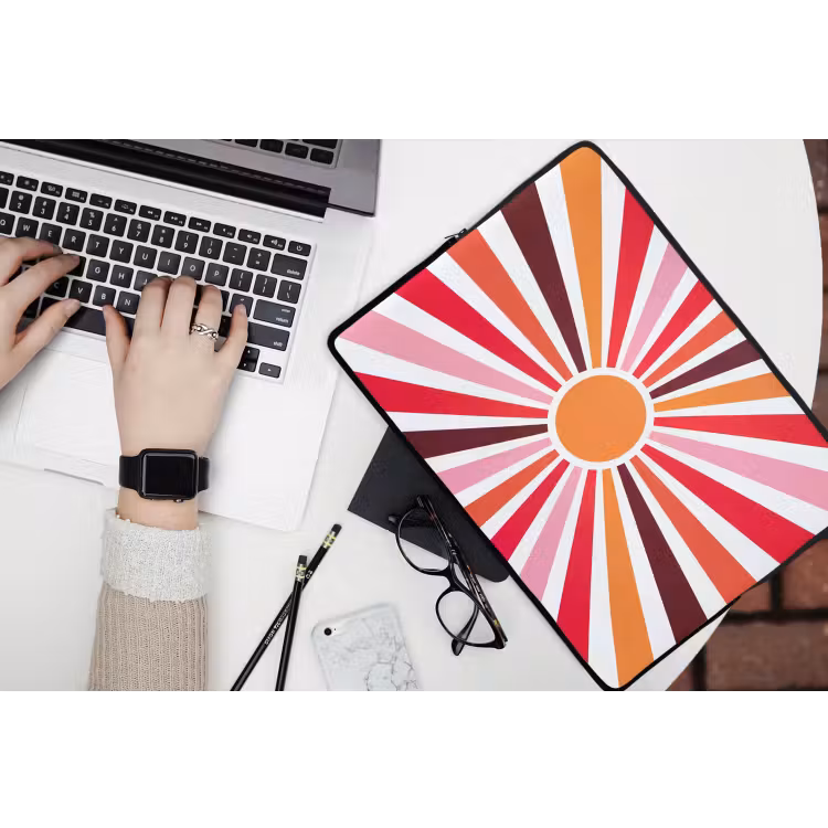 Laptop Sleeve - Sun - Rays - Abstract - Colorful — 3