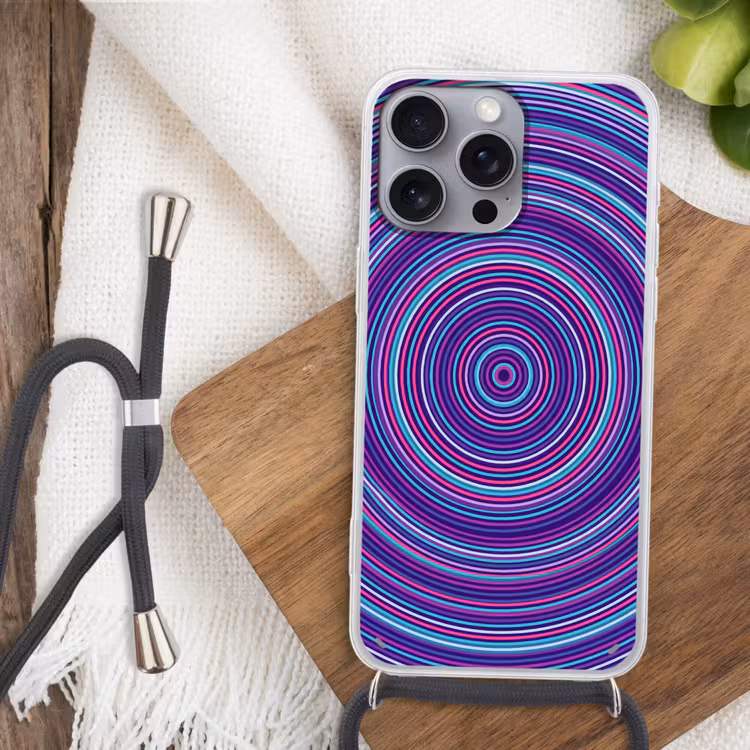Phone case crossbody - Abstract - Circles - Colorful — 3