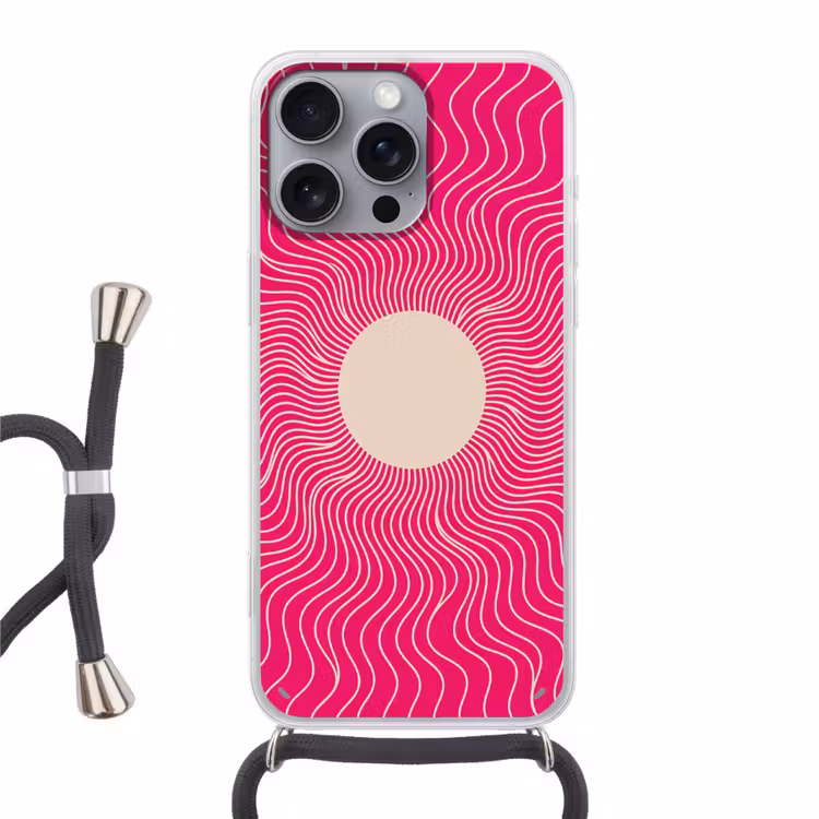 Phone case crossbody - Abstract - Pattern - Pink — 1