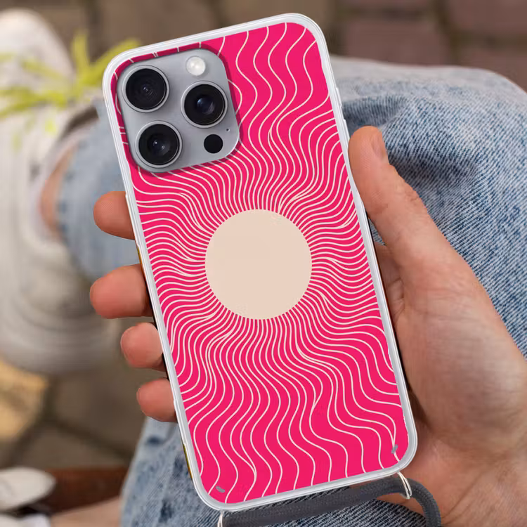 Phone case crossbody - Abstract - Pattern - Pink — 2