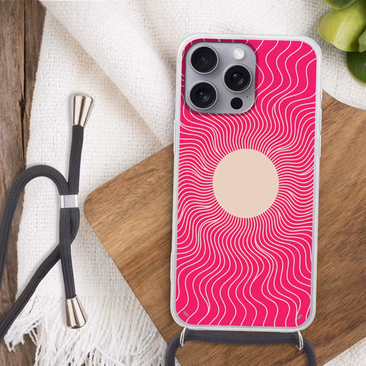 Phone case crossbody - Abstract - Pattern - Pink — 3