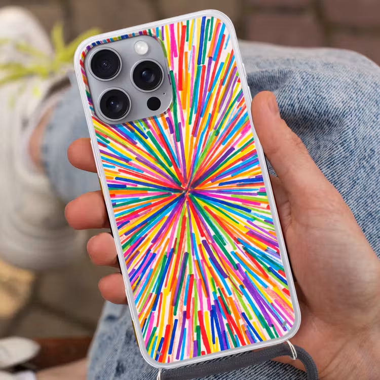 Phone case crossbody - Lines - Colorful - Abstract — 2