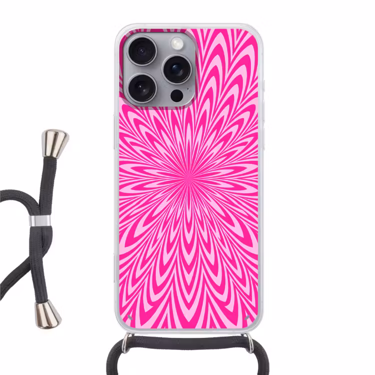 Phone case crossbody - Pattern - Optical - Pink — 1