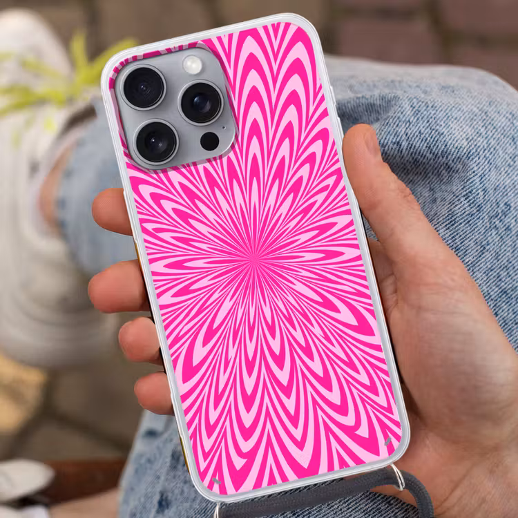 Phone case crossbody - Pattern - Optical - Pink — 2