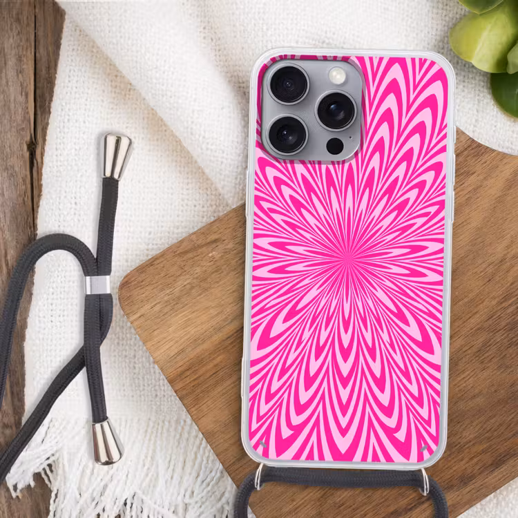 Phone case crossbody - Pattern - Optical - Pink — 3
